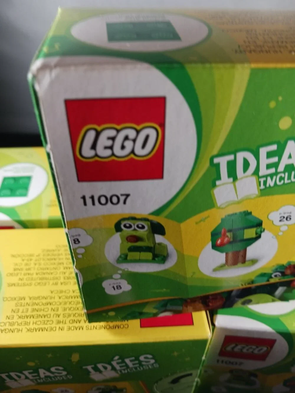 5 Boxes LEGO Classic Creative Green Bricks 60 Piece Building Toy #11007 4+